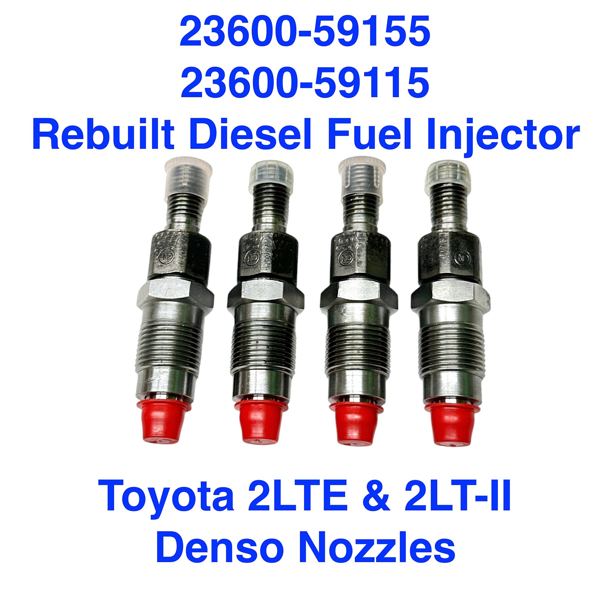 Diesel Fuel Injector Assembly, Rebuilt - Toyota 2LT-II, 2LTE  (core req.) - 23600-59155, 23600-59115