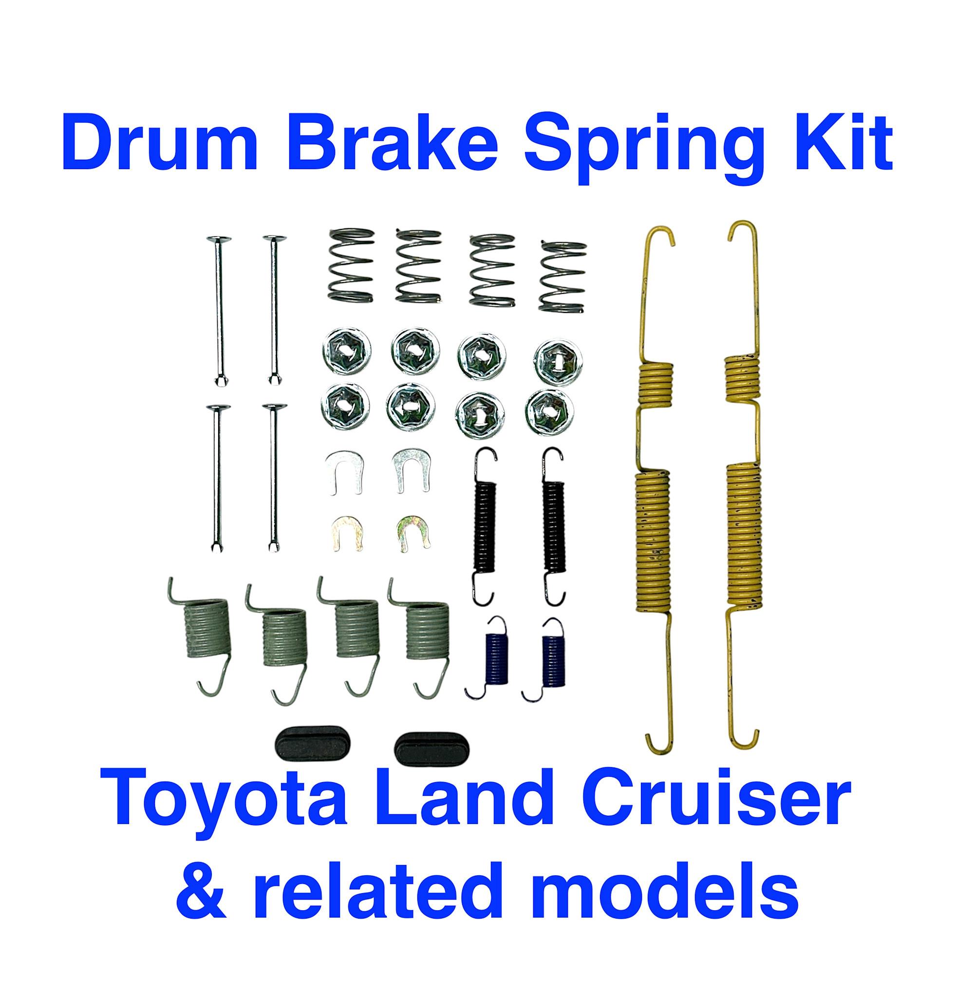 Brake Hardware Kit, Drum Brake (combi kit) - Land Cruiser 08/80 - 08/92 w/self-adjusting drum brakes - RC-Combi LC Drum Brakes