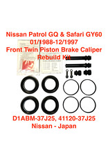 Rebuild Kit, Brake Caliper - Front - Nissan Patrol GQ, Safari GY60 Twin Piston Caliper - 01/1988-12/1997 - Japan