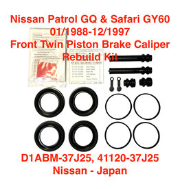 Rebuild Kit, Brake Caliper - Front - Nissan Patrol GQ, Safari GY60 Twin Piston Caliper - 01/1988-12/1997 - Japan