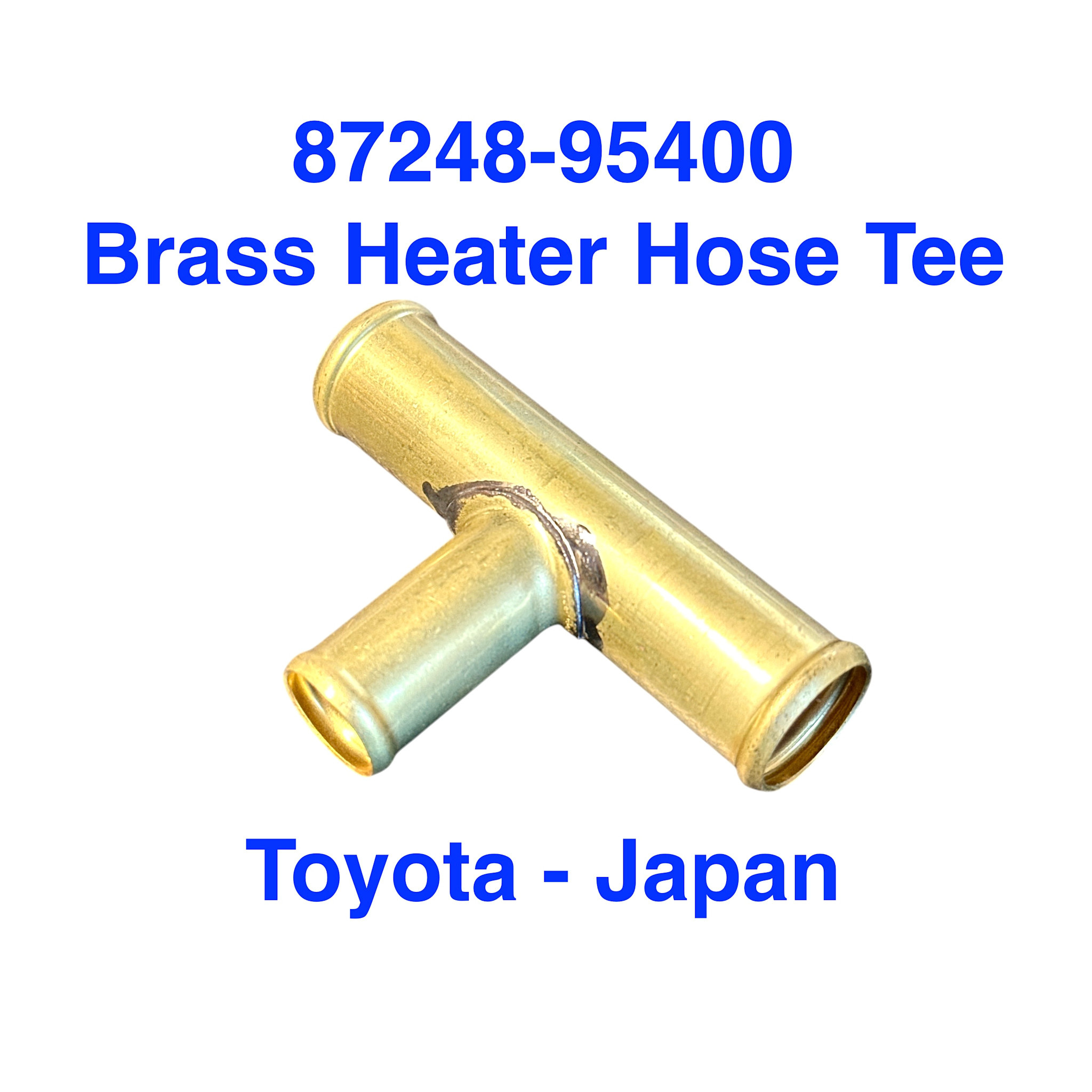 Tee, Heater Hose - Brass - Toyota Land Cruiser 70, 80 & 100 Series - 87248-95400
