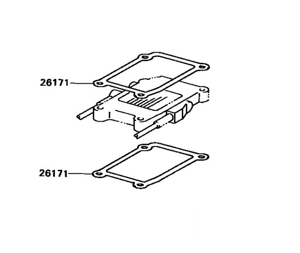 Gasket, Intake Venturi  (glow screen/intake heater) - Toyota Land Cruiser HJ61 12HT (2 req.) - 26171-56040