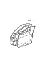 Glass Run, Front LH - Land Cruiser 80 Series - 68151-60010