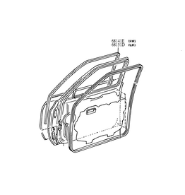 Glass Run, Front LH - Land Cruiser 80 Series - 68151-60010