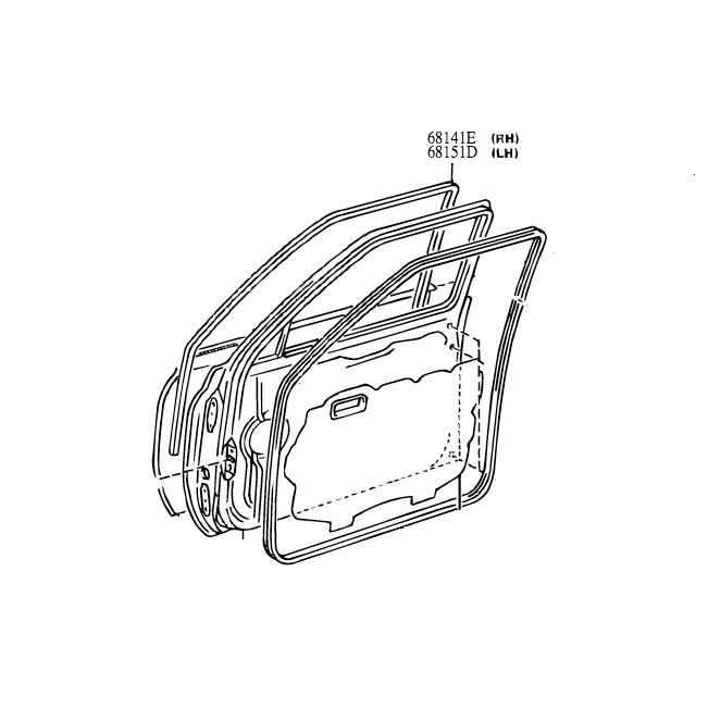 Glass Run, Front LH - Land Cruiser 80 Series - 68151-60010