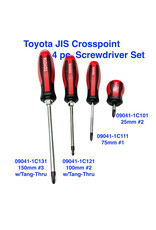 Toyota SST - JIS Crosspoint Screwdriver Set (#1, 2x #2, #3) - 4 Pcs. - 09041-1C1xx