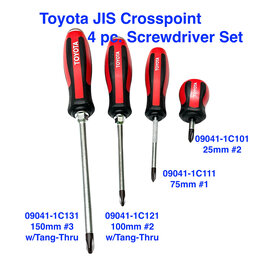 Toyota SST - JIS Crosspoint Screwdriver Set (#1, 2x #2, #3) - 4 Pcs. - 09041-1C1xx