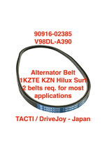 Belt, Alternator - 1KZTE KZN Surf (2 req.) - V98DL-A390 / 90916-02385