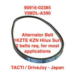 Belt, Alternator - 1KZTE KZN Surf (2 req.) - V98DL-A390 / 90916-02385