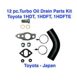 Turbo Oil Pipe/Drain Parts Kit - 1HDT (12 pcs in kit) - 15407-1HD-Kit