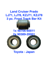 Bushing Kit, Front - 3 pcs - Lateral Control / Panhard - Land Cruiser Prado LJ78, KZJ78 & related models - 1x 48706-60011, 2x 90389-20001
