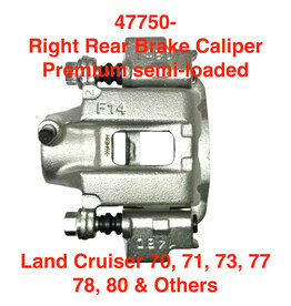Brake Caliper, Rear Right - New Premium semi-loaded - Land Cruiser 70, 77, 78, 80 series (no core) - 47730-R-New