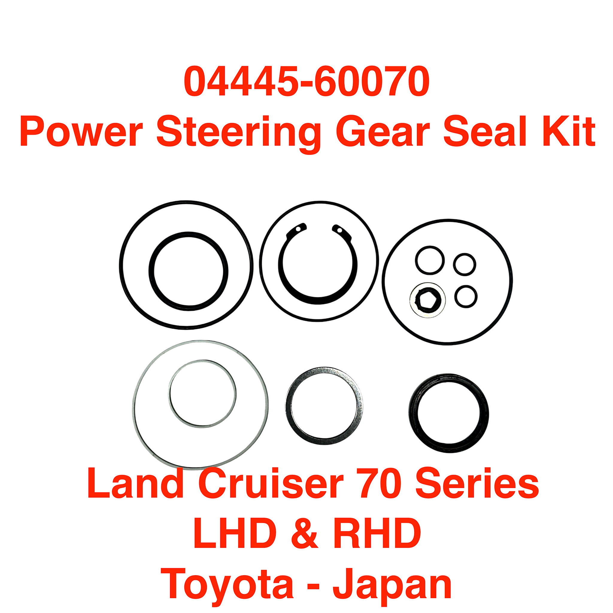 Seal Kit, Power Steering Gear Box - Land Cruiser 70 Series LHD & RHD - 04445-60070
