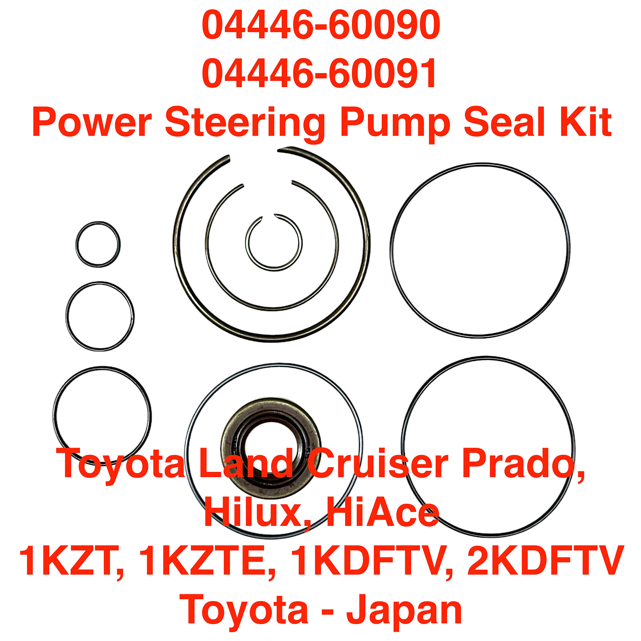 Seal Kit, Power Steering KZJ - 04446-60091 / 04446-60090