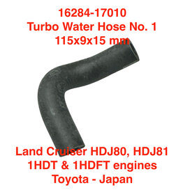 Hose, Turbo Water No. 1 - Land Cruiser HDJ81 1HDT, 1HDFT engine (115x9x15 mm) - 16284-17010