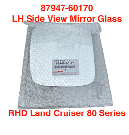 Mirror Glass LH Outer Side View - RHD Land Cruiser 80 Series - 87947-60170