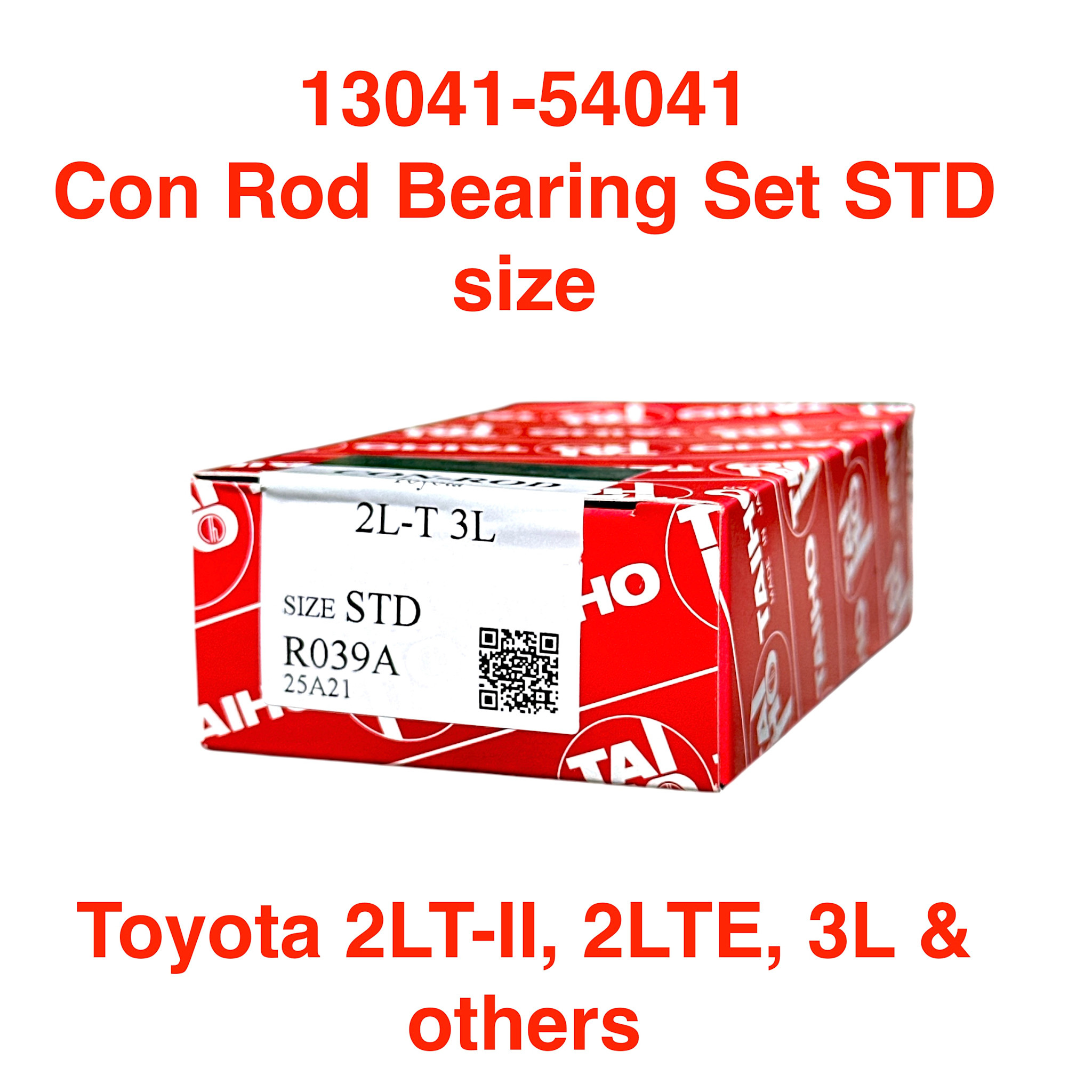 Connecting Rod Bearing Set STD size - Toyota 2LT-II, 2LTE, 3L - 13041-54041