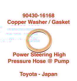 Gasket for pressure feed hose Power Steering (copper washer) - Land Cruiser - 90430-16168