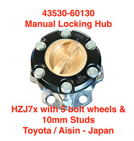 Manual Locking Hub - HZJ7x with 5 bolt wheels & 10mm studs for the hub - 43530-60130