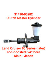 Master Cylinder, Clutch - Land Cruiser 60 series (later) non-boosted, 1 bolt hole & 1 stud mount FJ60 - Aisin 31410-60280