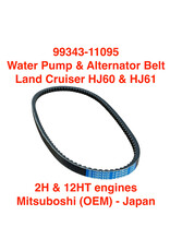 Belt, Accessory - Alternator/Water Pump - Land Cruiser HJ60, HJ61 with 2H or 12HT engine - 99343-11095