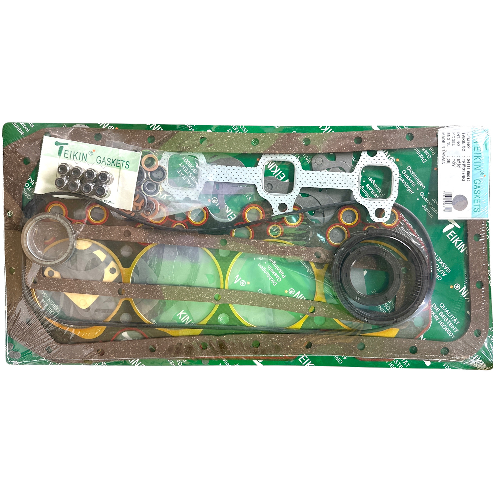 Gasket Set, Full Engine - Toyota 3B (w/head gasket) - Teikin 04111-58012 AM