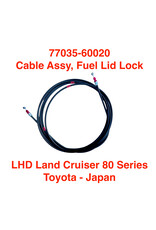 Cable Assy, Fuel Lid Lock - Land Cruiser 80 Series & LX450 LHD - 77035-60020