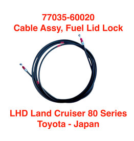 Cable Assy, Fuel Lid Lock - Land Cruiser 80 Series & LX450 LHD models only - 77035-60020