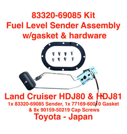 Fuel Level Sender Assembly w/gasket & hardware - Toyota Land Cruiser HDJ80, HDJ81 - 83320-69085 + 77169-60010 + 90159-50219