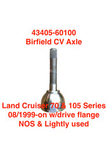 Birfield CV Axle, Land Cruiser 70 & 105 Series 08/1999-on w/drive flange only - 43405-60100