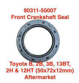 Seal, Crankshaft - Front - Toyota B, 2B, 3B, 13BT, 2H, 12HT (50x72x12mm) - 90311-50007