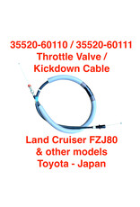 Cable Assy, Throttle Valve / Kickdown -Land Cruiser FZJ80 35520-60111