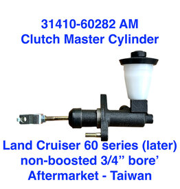 Master Cylinder, Clutch - Land Cruiser 60 series (later) non-boosted, 1 bolt hole & 1 stud mount FJ60  -