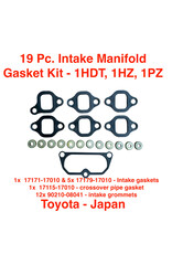 19Pc Intake Gasket Set, Manifold to Head - Toyota Land Cruiser 1PZ, 1HZ, 1HDT (7 pcs) -