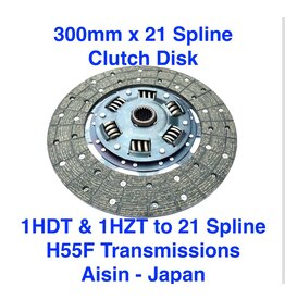 Clutch Disc 21 spline x 300mm for 1HZ & 1HDT & H55F Transmission- Aisin DG322