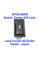 Switch, Center Differential Lock - Land Cruiser 80 Series & Lexus LX450 1995-1997 - 84725-60040
