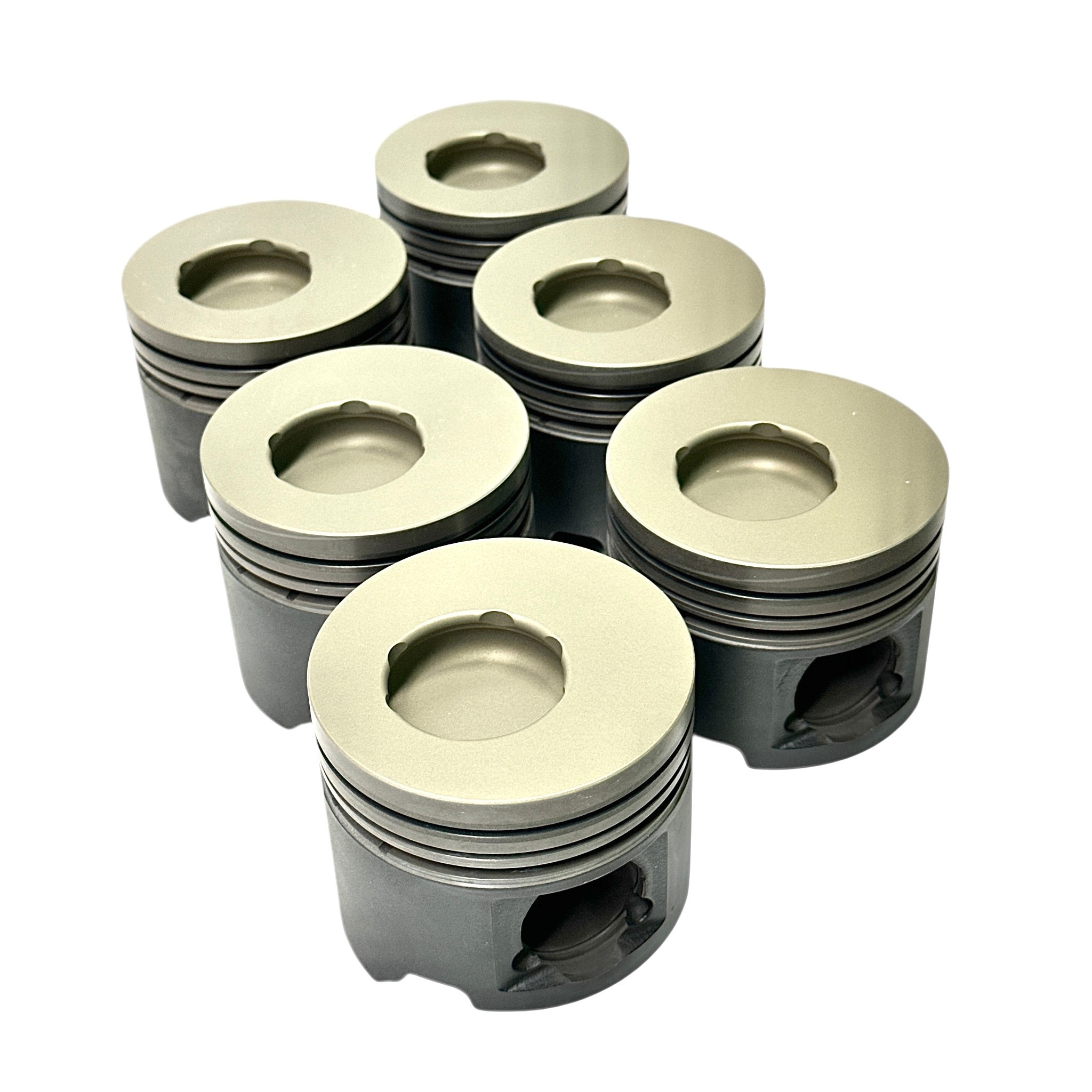 Performance Pistons - Pre-Topped (0.15mm) Ano/Ceramic Crowns, Teflon/Moly Skirts - Set of 6 - Late Toyota 1HDT - POTO350APCA STD