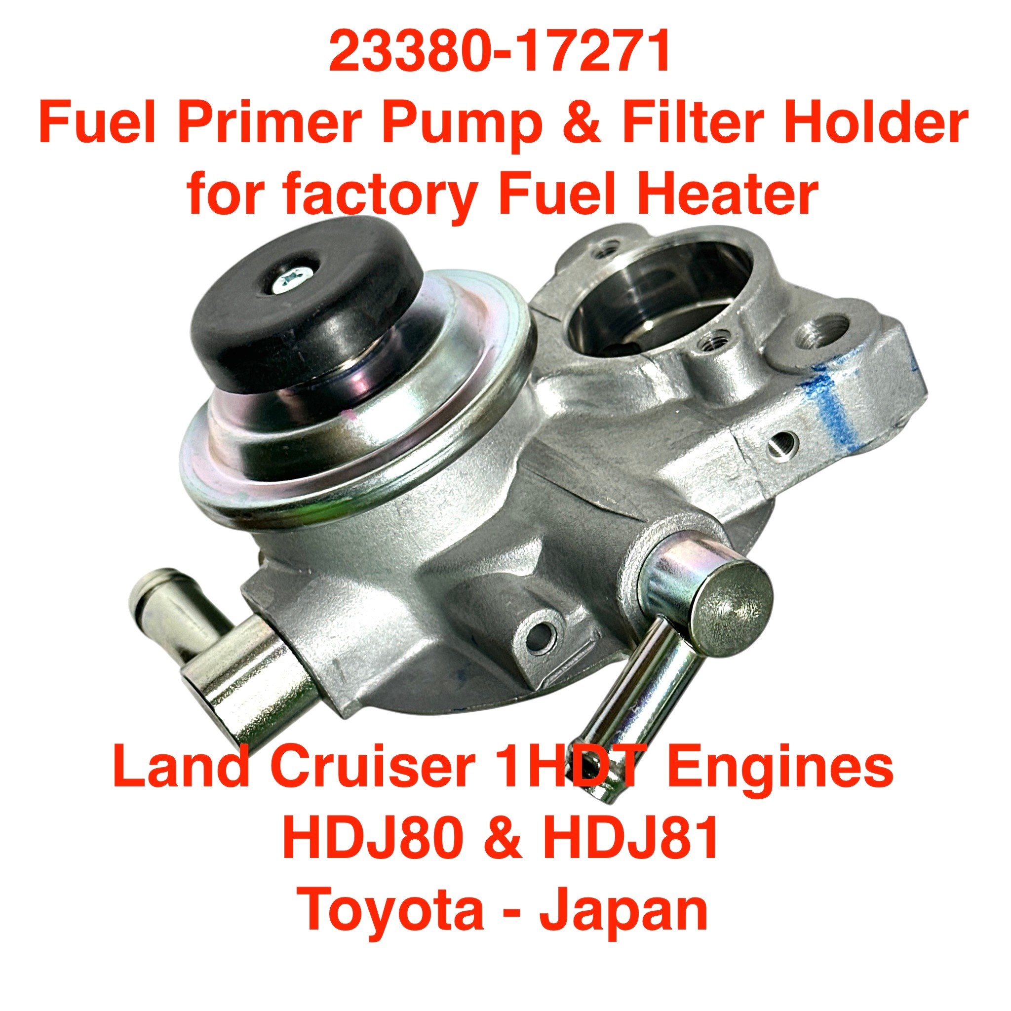 Fuel Filter Cap Assy, Heated (Fuel Primer & Filter Holder) - Toyota Land Cruiser - 23380-17271