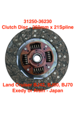 3B Clutch Disc, Exedy - Regular Duty - Land Cruiser BJ42, BJ60, BJ70 - (260mm x 21 spline) Part of kit TYK6296 - 31250-36230