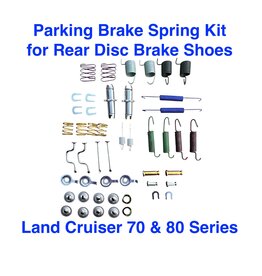 Parking Brake Hardware & Spring Kit (combi kit) - Land Cruiser w/rear disc brakes - Prado LJ78, KZJ78, HZJ77,  80 Series/Lexus LX450 (HDJ, FZJ) - RC-RDB-Combi-Kit 04941-LC80