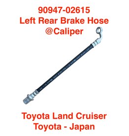 Brake Hose, Left Rear  @ Caliper - Land Cruiser HDJ81, FZJ80, HZJ73, HZJ77 (disc brakes) - 90947-02615