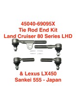 Tie Rod End Kit - LHD Land Cruiser 80 Series (4 pcs) Sankei 555 Japan - SE2950LX