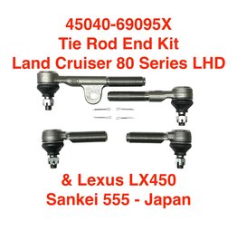 Tie Rod End Kit - LHD Land Cruiser 80 Series (4 pcs) Sankei 555 Japan - SE2950LX