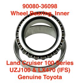 Wheel Bearing, Inner - Land Cruiser UZJ100 & LX470 (IFS) - Toyota - 90080-36098