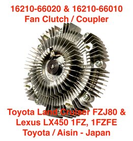 Fan Clutch, Toyota Land Cruiser FZJ80 & Lexus LX450 1FZ, 1FZFE - Aisin - 16210-66010 / 16210-66020