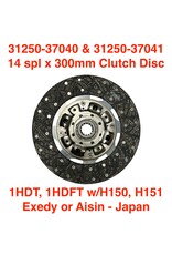 Clutch Disc, 14spline x 300mm for 1HDT  w/H150, H151 - TYD119U - 31250-37040 / 31250-37041