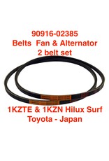 Belts, Fan & Alternator - 1KZTE - (2 belt set) - 90916-02385