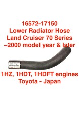 Radiator Hose, Lower - Land Cruiser HZJ78, HZJ79, HDJ78, HDJ79 (~2000 model years onward) - 16572-17150