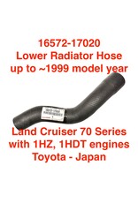 Lower Radiator Hose - Land Cruiser 70 Series with 1HZ, 1HDT engines (up to ~1999 model year) - 16572-17020