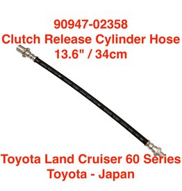 Clutch/Brake Hose, Slave Cylinder - Toyota Land Cruiser 60 Series - 13.6" / 34.0cm -  90947-02358